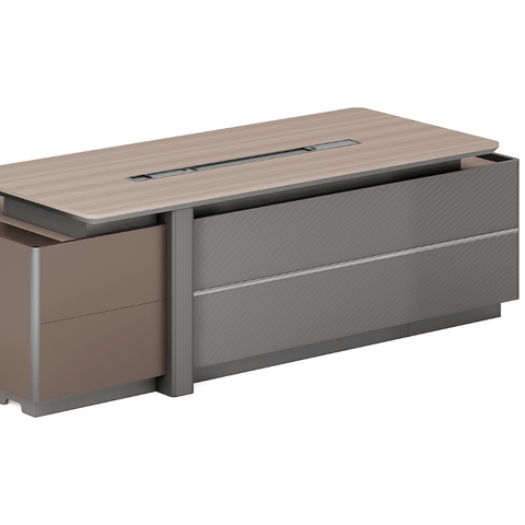 Stark-B Large Wooden Executive Desk with Side Return Cabinet