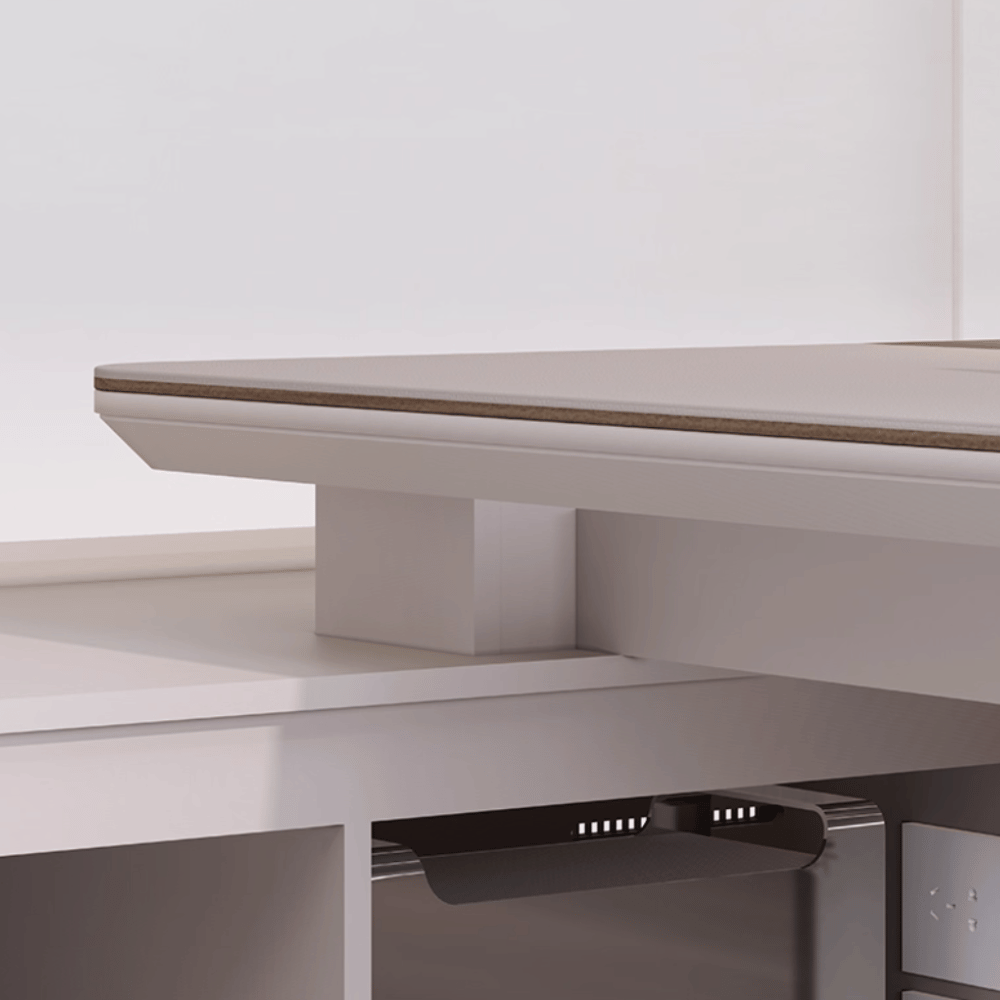 Stellular-B Modern Grand Wooden Executive Desk with Side Return Cabinet