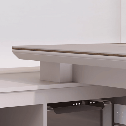 Stellular-B Modern Grand Wooden Executive Desk with Side Return Cabinet
