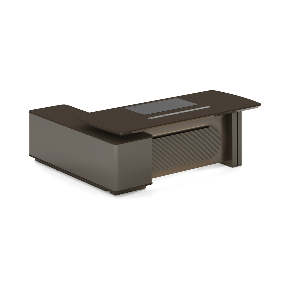 Stellular-C Modern Grand Wooden Executive Desk with Side Return Cabinet