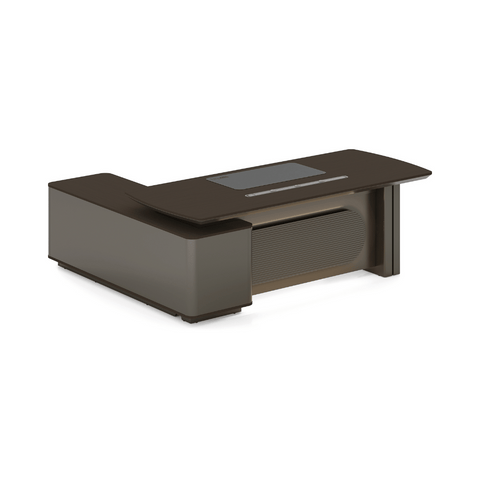 Stellular-C Modern Grand Wooden Executive Desk with Side Return Cabinet