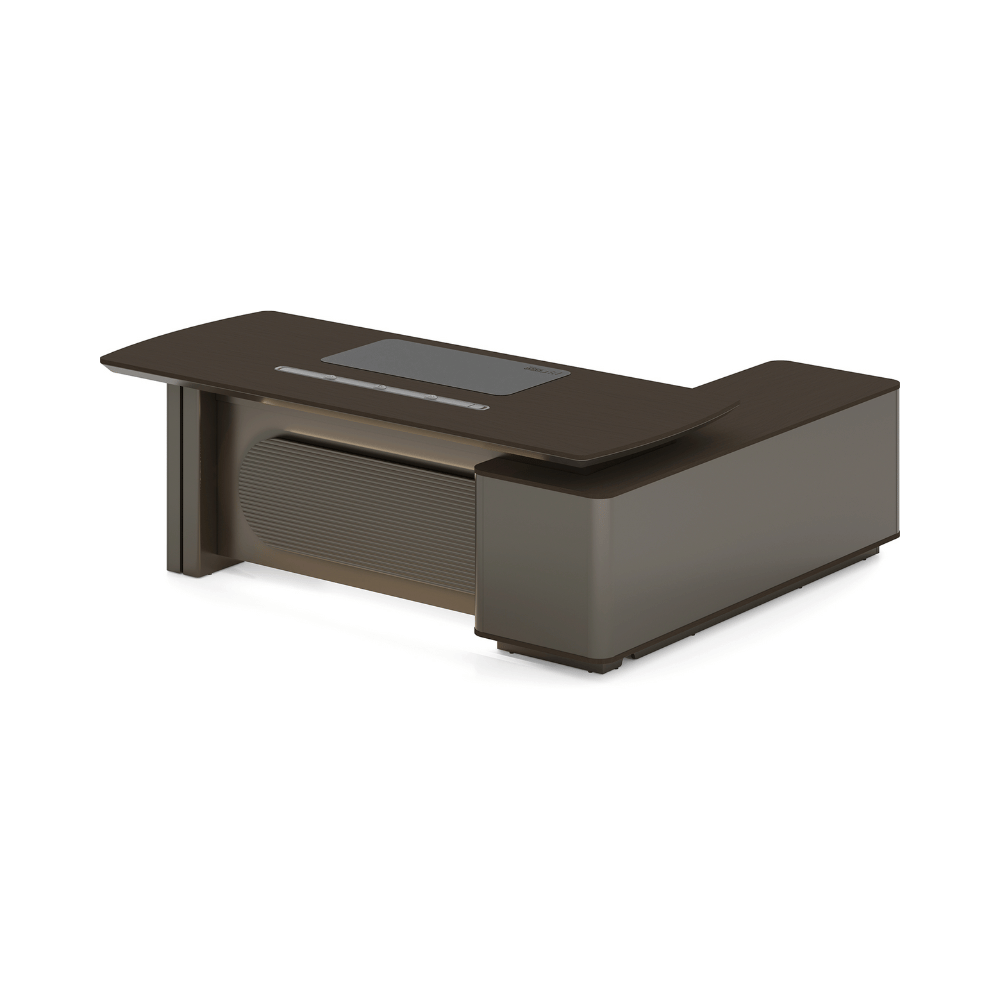 Stellular-C Modern Grand Wooden Executive Desk with Side Return Cabinet