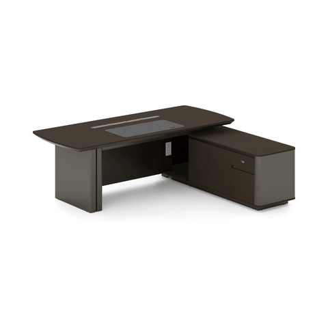 Stellular-C Modern Grand Wooden Executive Desk with Side Return Cabinet