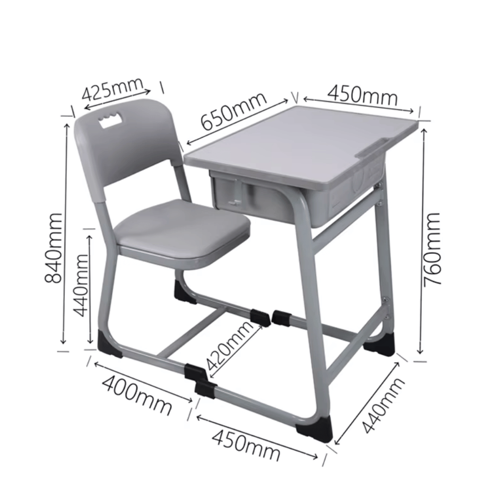 Step Modern Student Cantilever Desk and Chair Set
