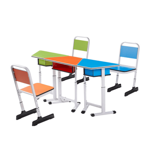 Stride Trapezoid Sector Student Desk and Chair Set