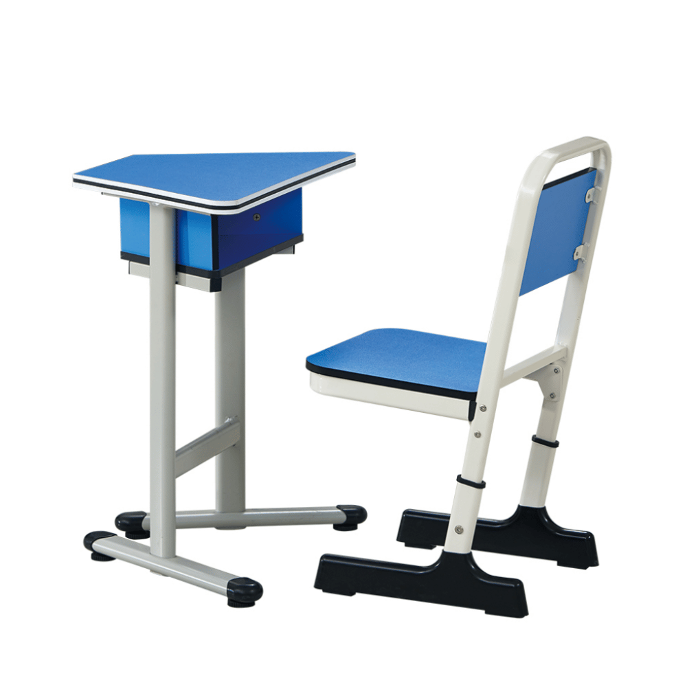 Stride Trapezoid Sector Student Desk and Chair Set