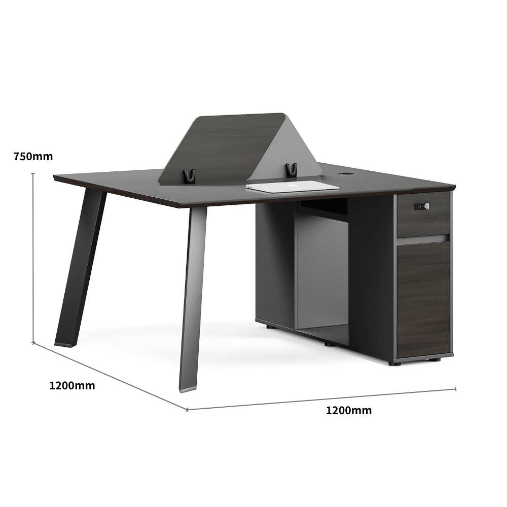 Summit Modern Office Desk with Storage Cabinet
