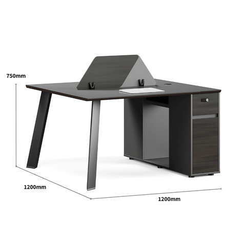 Summit Modern Office Desk with Storage Cabinet