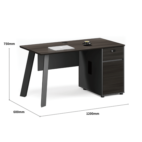 Summit Modern Office Desk with Storage Cabinet