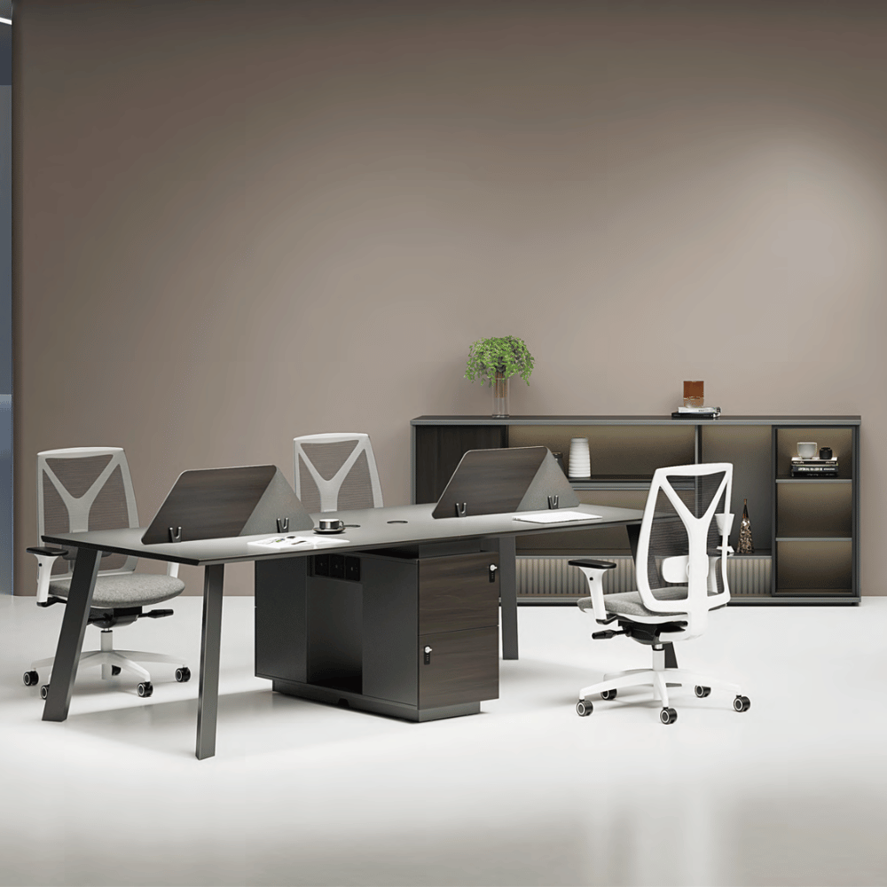 Summit Modern Office Desk with Storage Cabinet