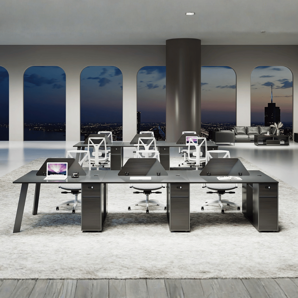 Summit Modern Office Desk with Storage Cabinet