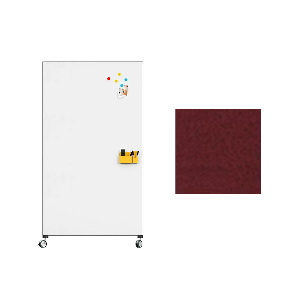 Surfer-B Mobile Dry-Erase Magnetic Whiteboard & Fabric Pinboard Notice Board