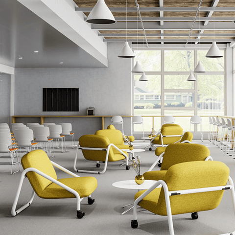 Surge Modern Fabric Office Mobile Sofa Armchair