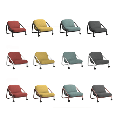 Surge Modern Fabric Office Mobile Sofa Armchair