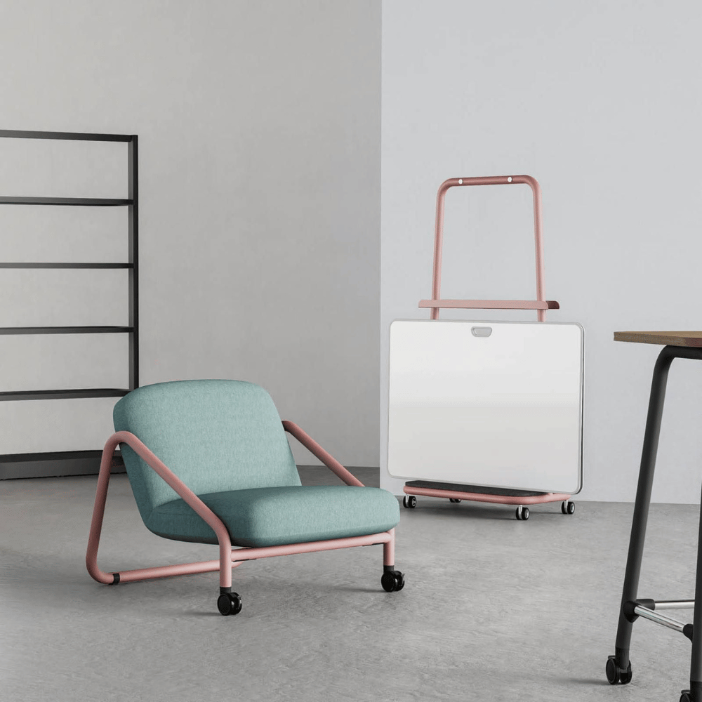 Surge Modern Fabric Office Mobile Sofa Armchair