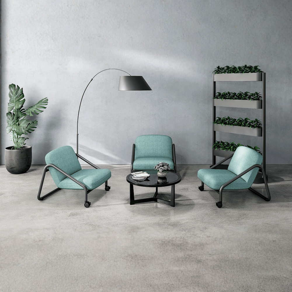 Surge Modern Fabric Office Mobile Sofa Armchair