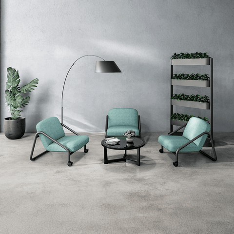 Surge Modern Fabric Office Mobile Sofa Armchair