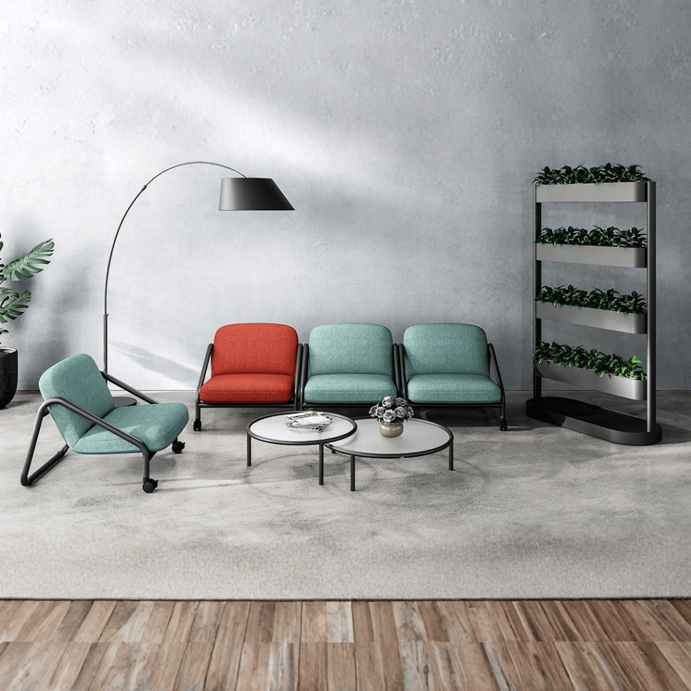 Surge Modern Fabric Office Mobile Sofa Armchair