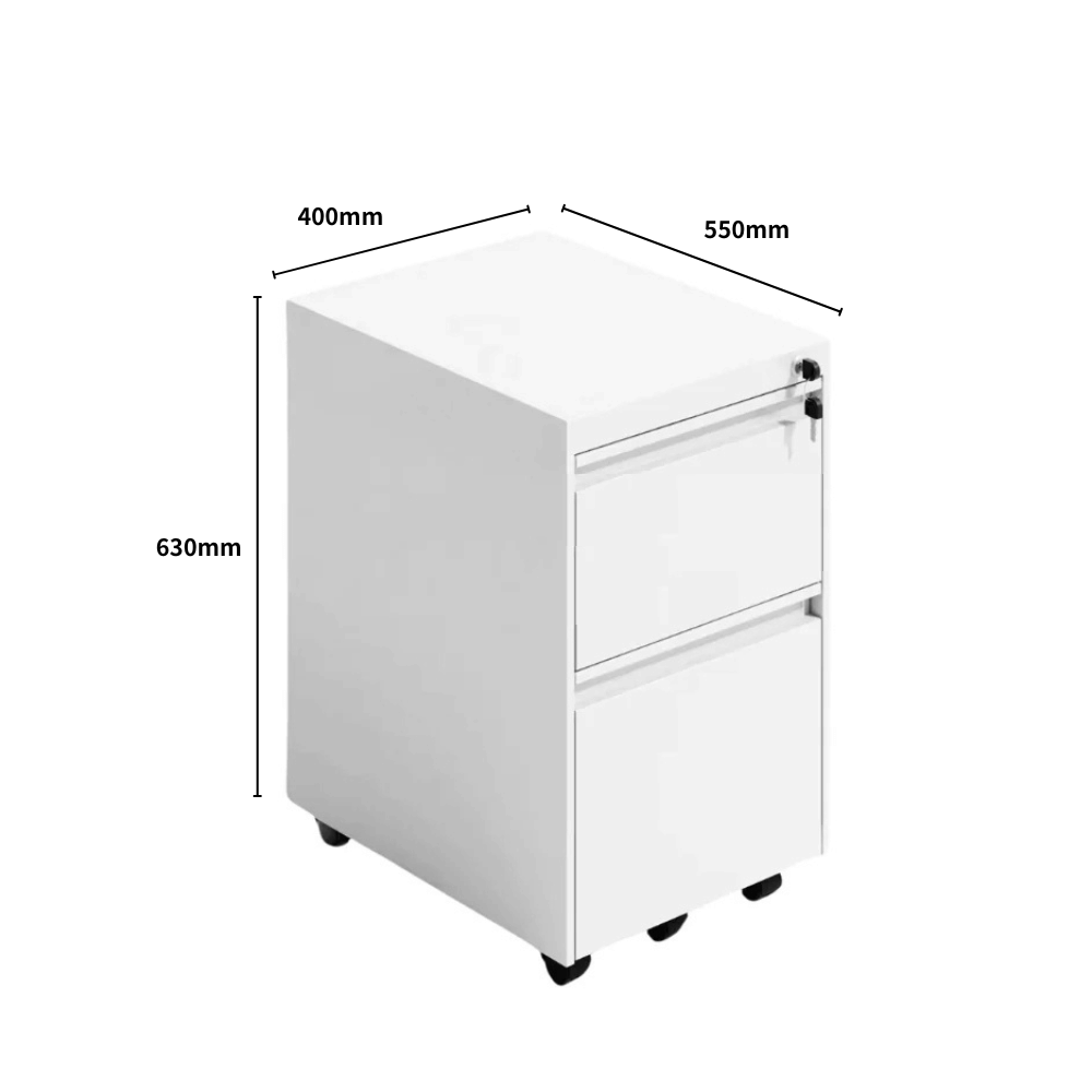 Swift 2-Drawer Steel Mobile Pedestal Cabinet