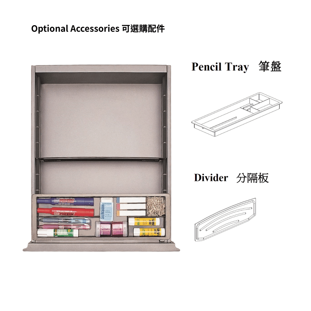 Swift-CB 3-Drawer Steel Open Shelf Mobile Caddy Side Cabinet