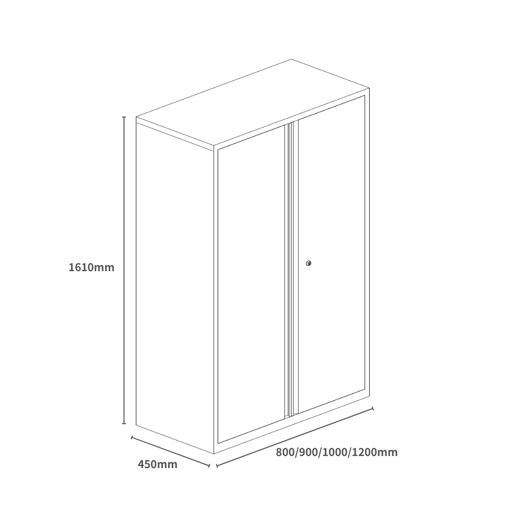 Swift-CC Double Swing Door Steel Filing Cabinet