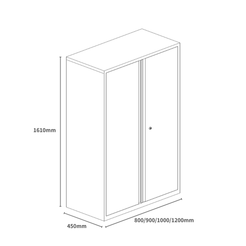 Swift-CC Double Swing Door Steel Filing Cabinet