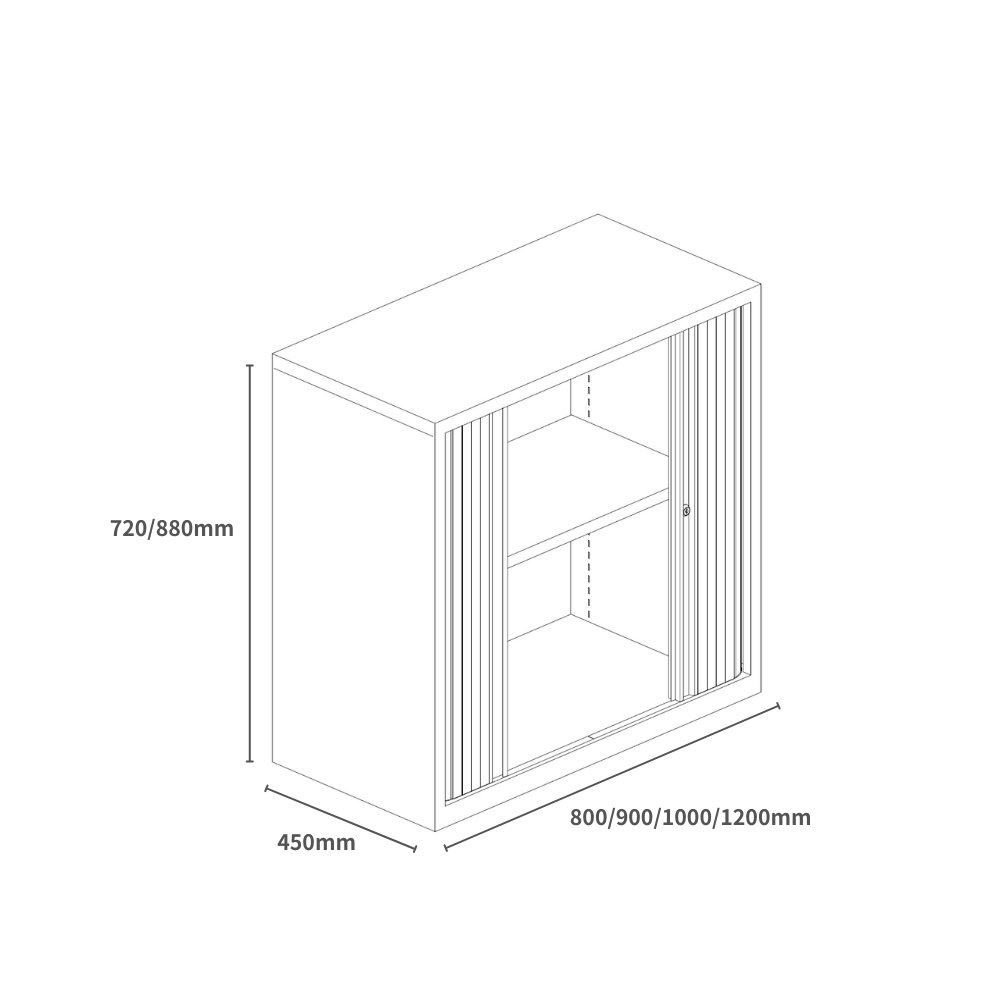 Swift-CE Double Tambour Door Steel Filing Cabinet