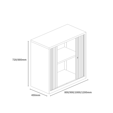 Swift-CE Double Tambour Door Steel Filing Cabinet