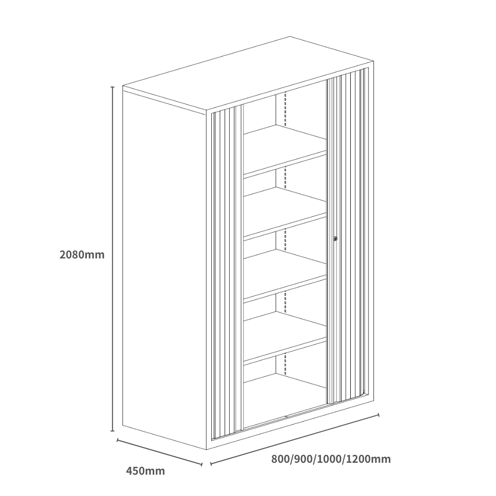 Swift-CE Double Tambour Door Steel Filing Cabinet