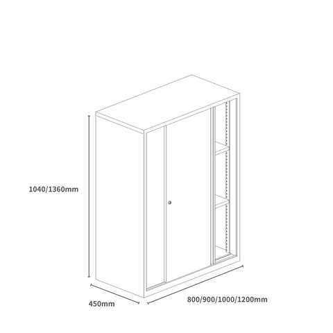 Swift-CS Double Sliding Door Steel Filing Cabinet