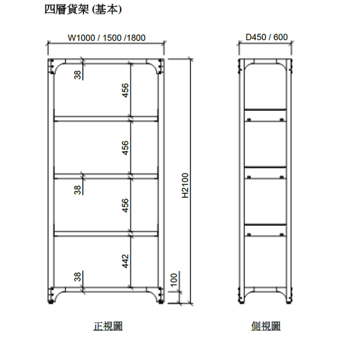 Swift-SR Steel 4 Tires Storage Rack Shelving Unit