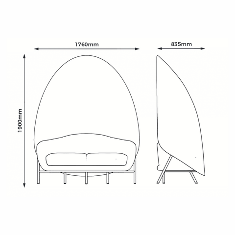 Sydney Single Seater Acoustic High Back Sofa Pod