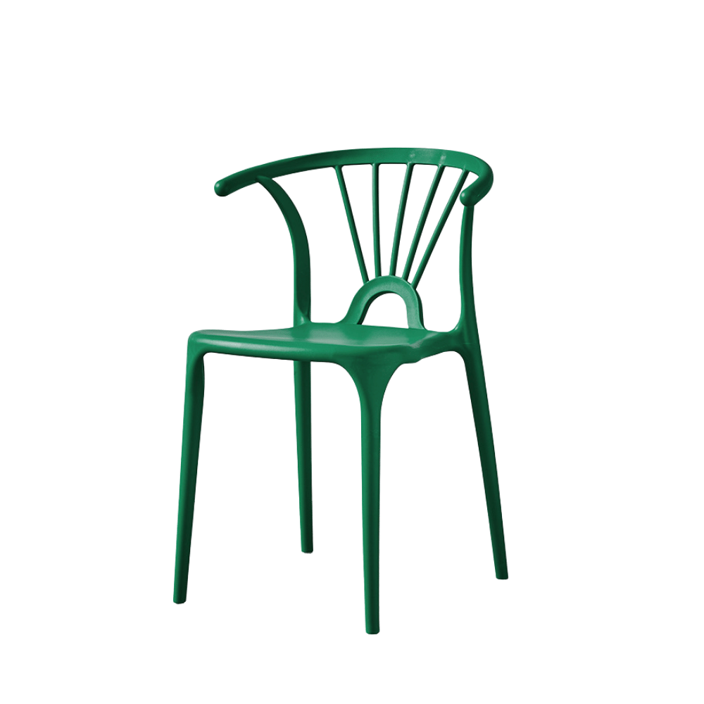 TaiXi Modern Slat Back Stackable Plastic Side Chair