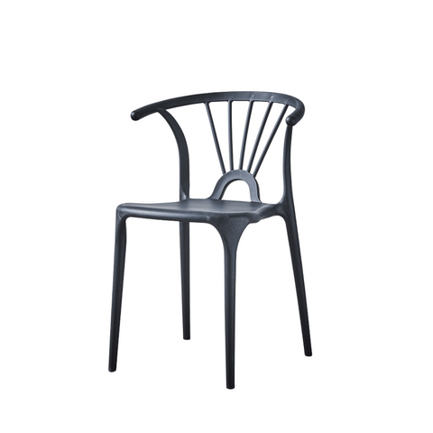 TaiXi Modern Slat Back Stackable Plastic Side Chair