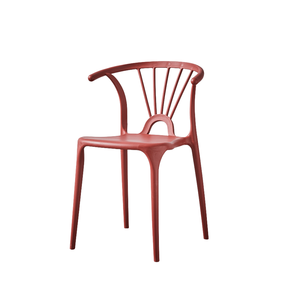 TaiXi Modern Slat Back Stackable Plastic Side Chair