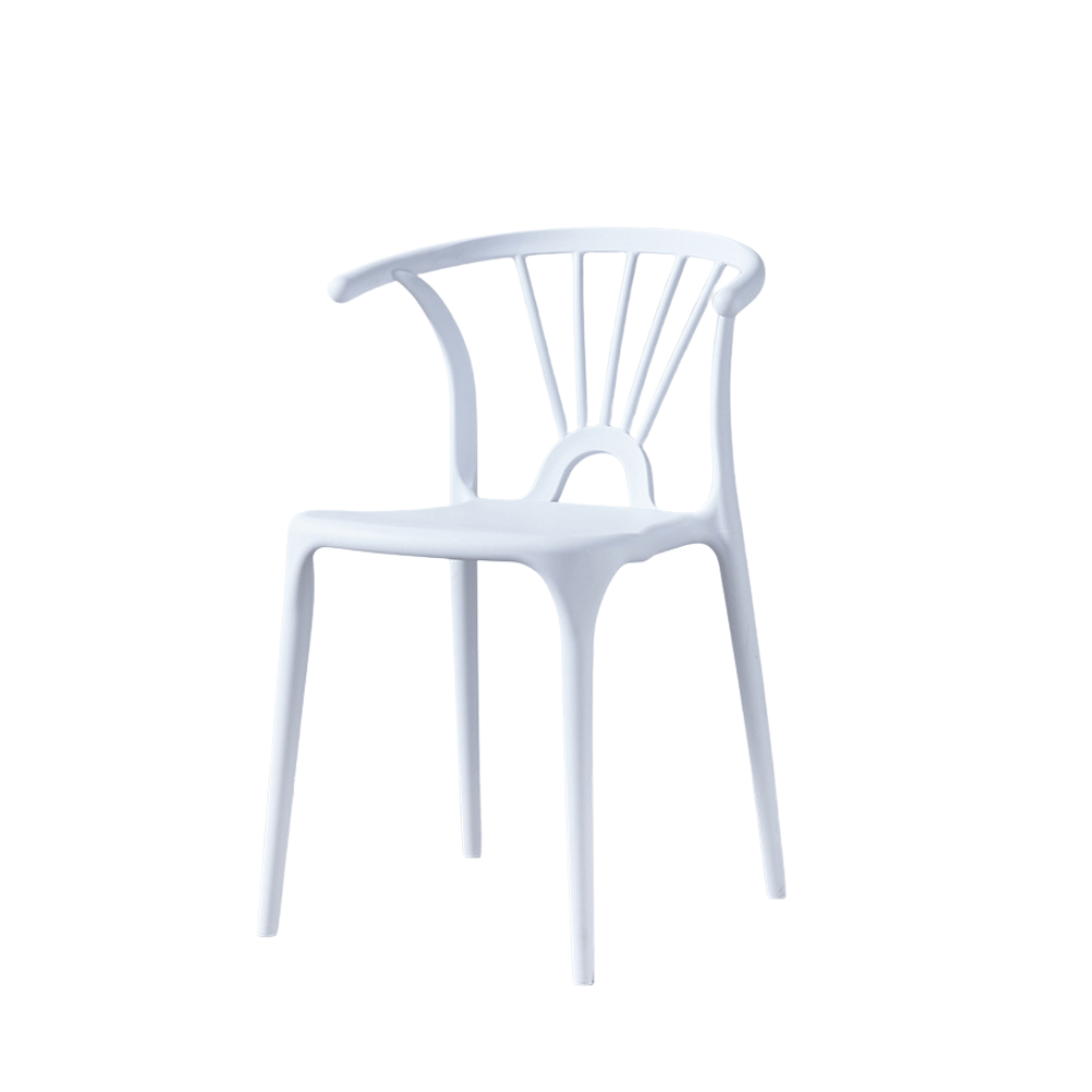 TaiXi Modern Slat Back Stackable Plastic Side Chair