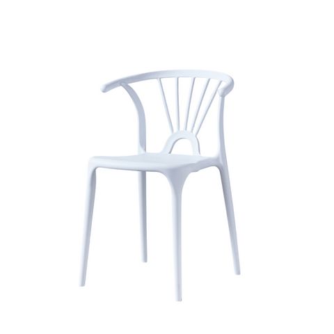 TaiXi Modern Slat Back Stackable Plastic Side Chair