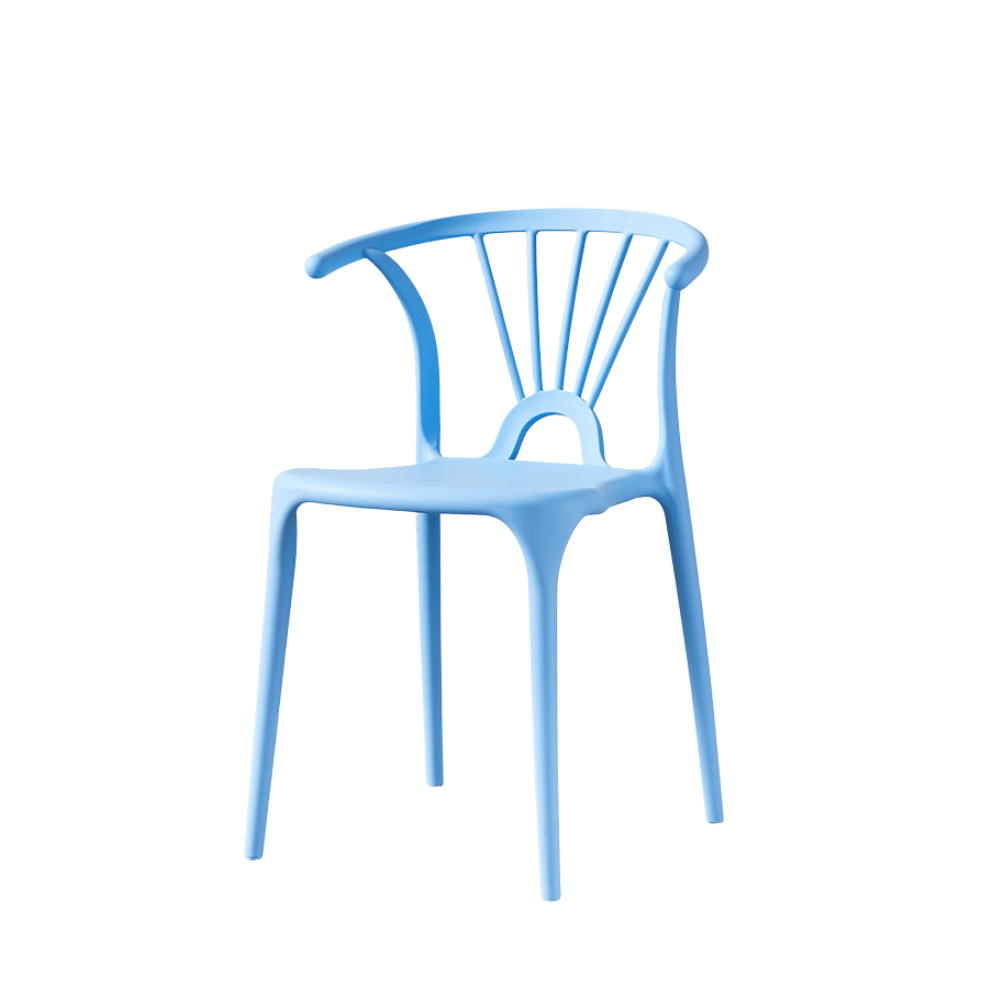TaiXi Modern Slat Back Stackable Plastic Side Chair