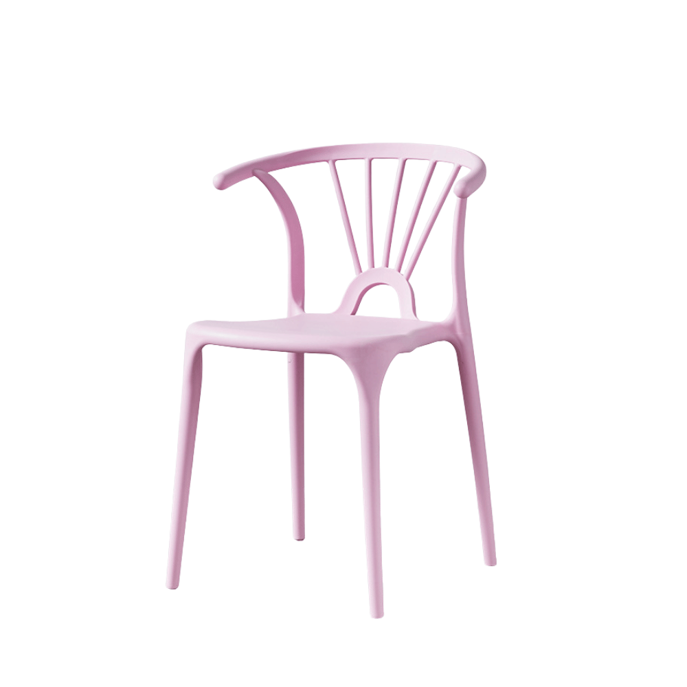 TaiXi Modern Slat Back Stackable Plastic Side Chair