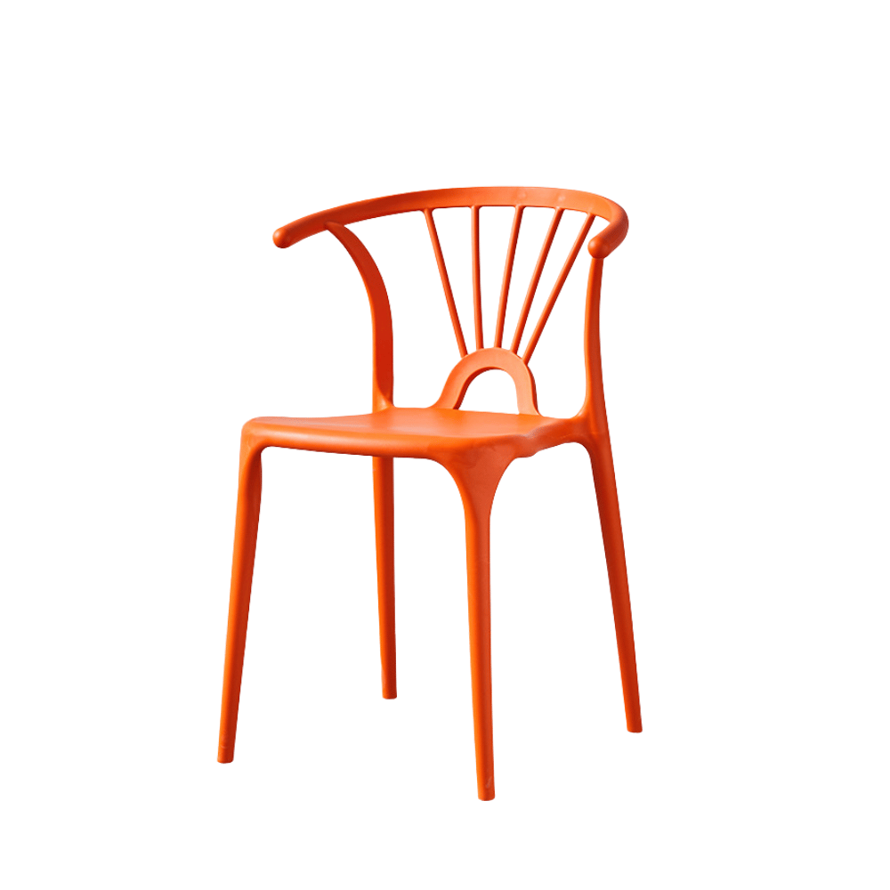 TaiXi Modern Slat Back Stackable Plastic Side Chair
