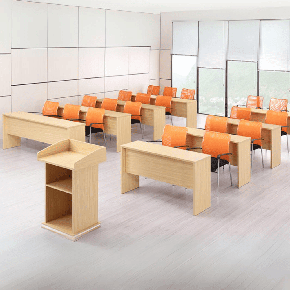 Apprentice Desk Tap Full Wooden School Training Desk with Storage – Gavisco Office ...