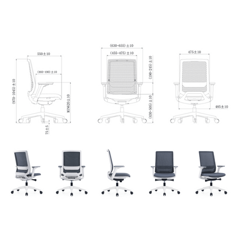 Tatar-M Mid Back Advance Ergonomic Office Chair