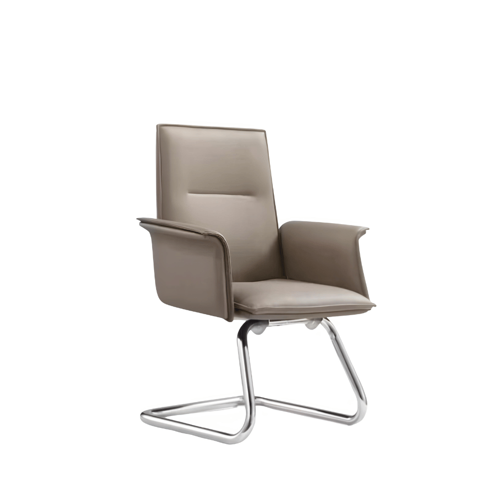 Taurus-V Mid Back Office Leather Visitor Meeting Cantilever Chair - Gavisco Office Furniture