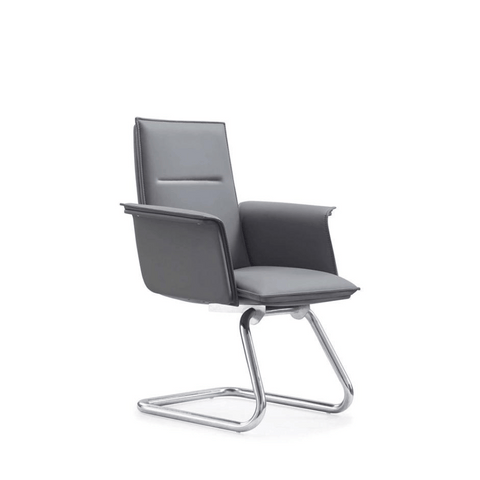 Taurus-V Mid Back Office Leather Visitor Meeting Cantilever Chair - Gavisco Office Furniture