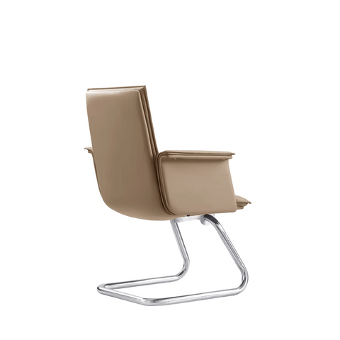 Taurus-V Mid Back Office Leather Visitor Meeting Cantilever Chair - Gavisco Office Furniture