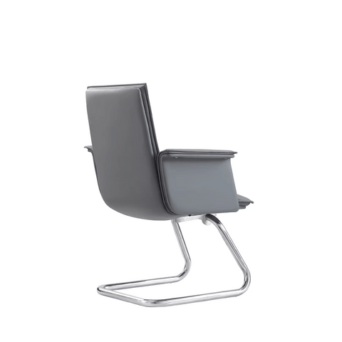 Taurus-V Mid Back Office Leather Visitor Meeting Cantilever Chair - Gavisco Office Furniture