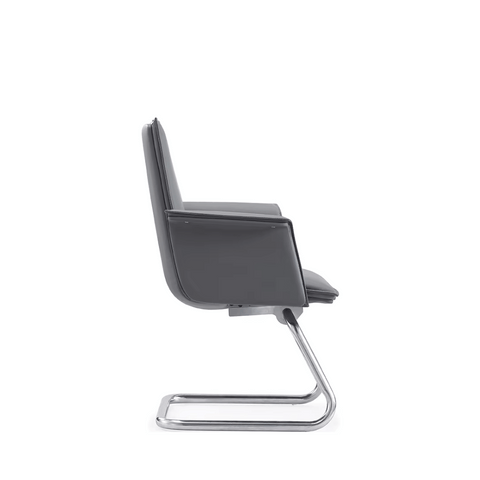 Taurus-V Mid Back Office Leather Visitor Meeting Cantilever Chair - Gavisco Office Furniture