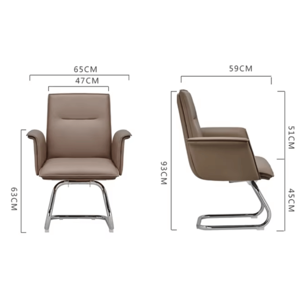 Taurus-V Mid Back Office Leather Visitor Meeting Cantilever Chair - Gavisco Office Furniture