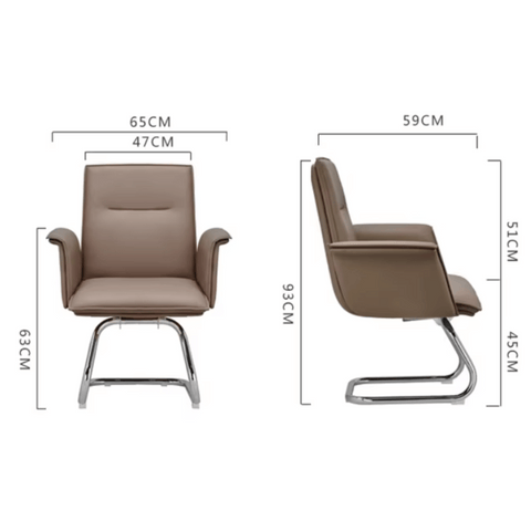 Taurus-V Mid Back Office Leather Visitor Meeting Cantilever Chair - Gavisco Office Furniture