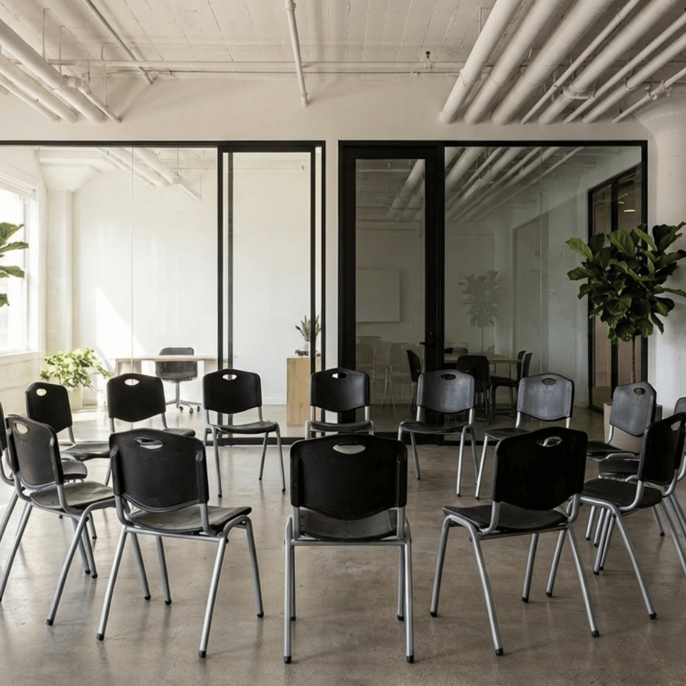 Tempo-A Modular Metal Frame Plastic Stackable Chair